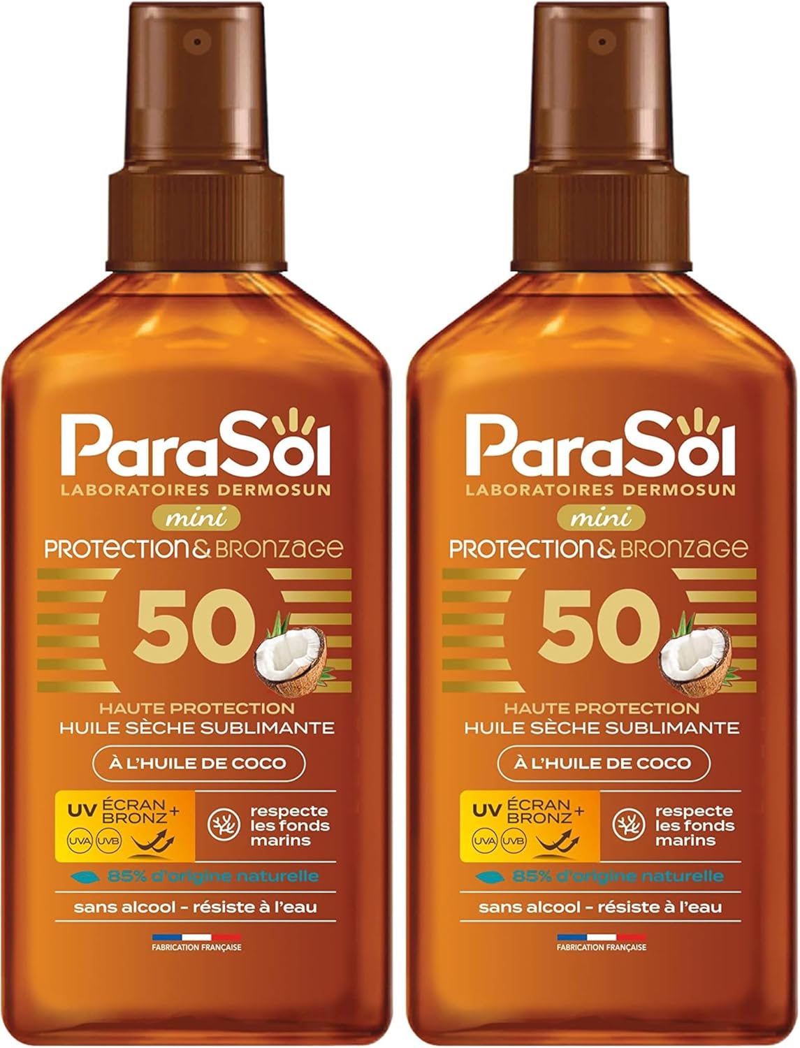 Parasol Spray Mini Huile Sèche 50 FPS Protection & Bronzage