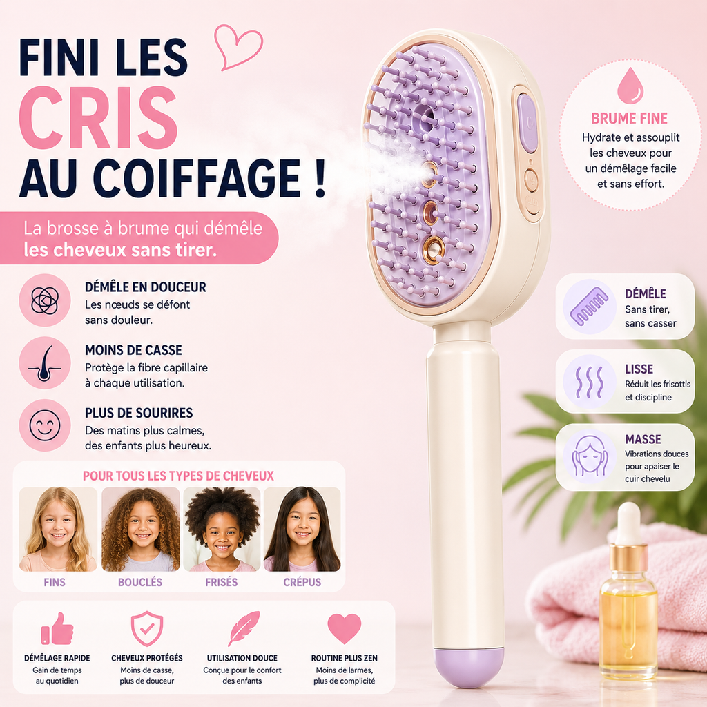 Brosse Démêlante à Vapeur